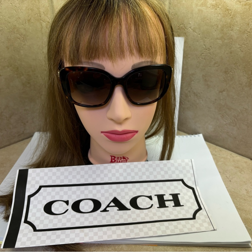 New Coach HC8229 L004 548513 Dark Tortoise Sunglasses - Picture 7 of 15